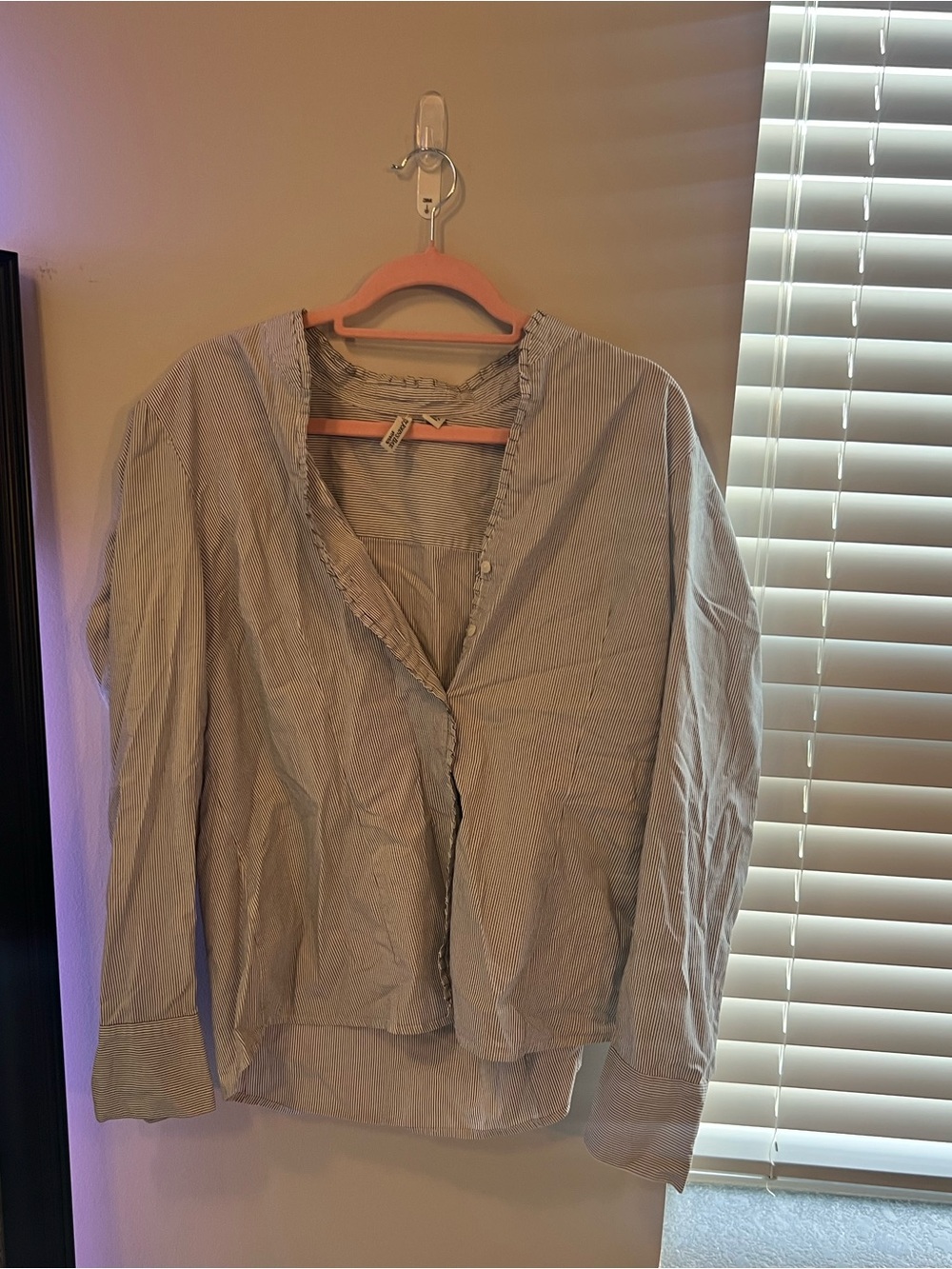 St. John’s Bay Blue & White Striped Blouse – Size XL